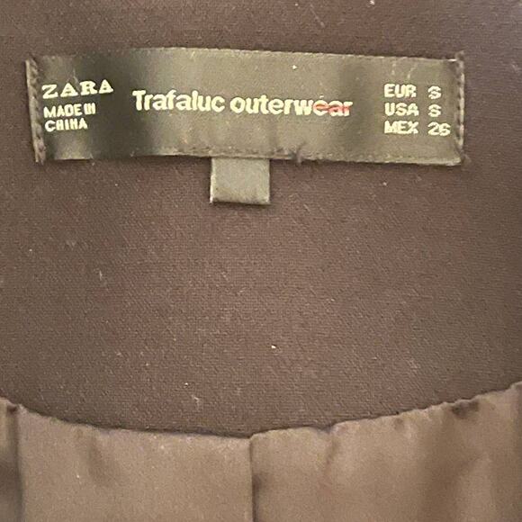 Zara Trafaluc Outerwear Black Military Jacket Size Small - Picture 10 of 10